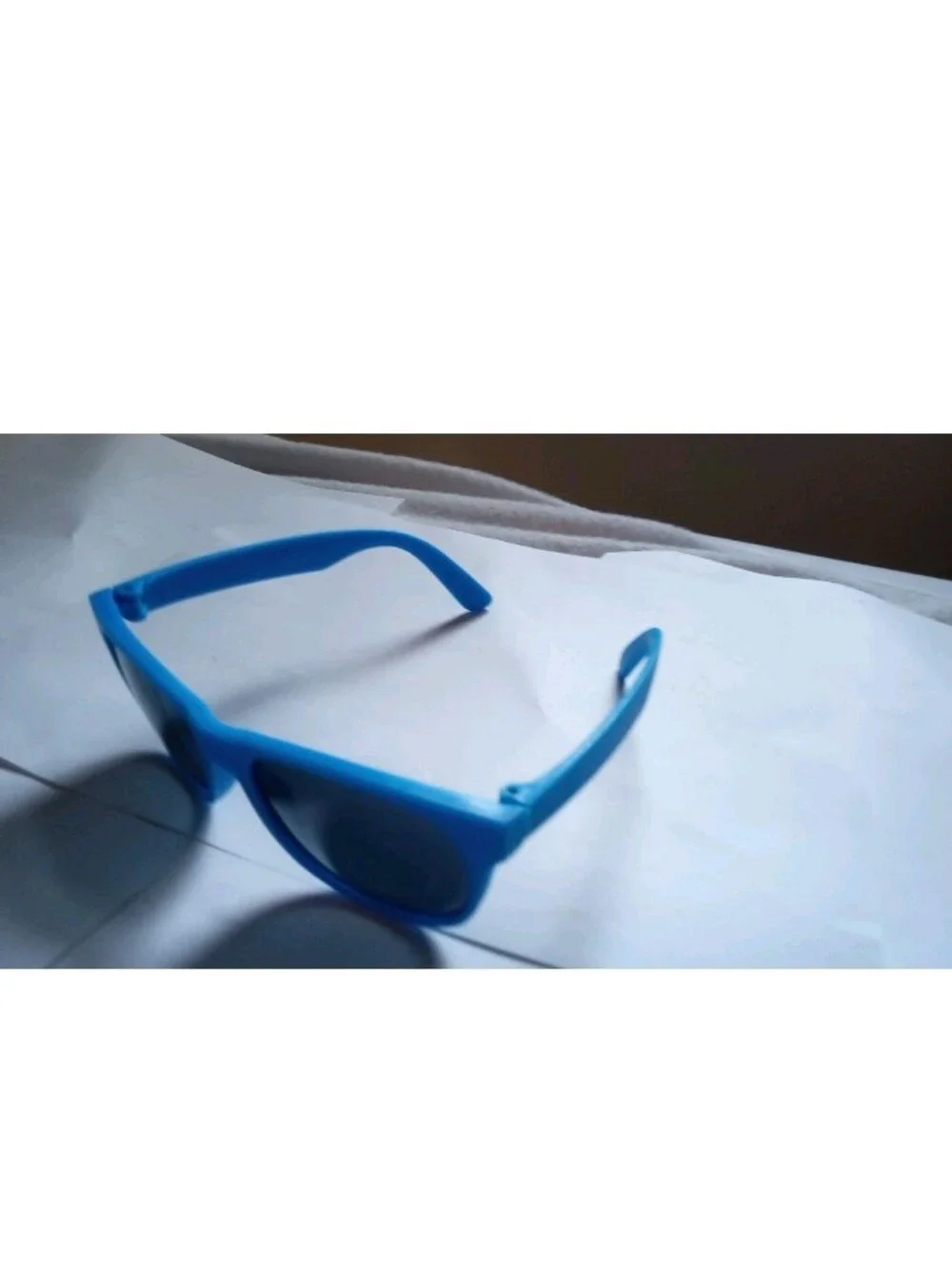 Wowline Men's Square Wowline Sunglasses Blue Plastic Frame Black Tinted Lens